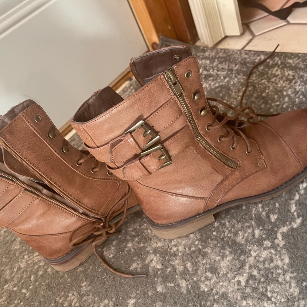 ID required brown combat boots
